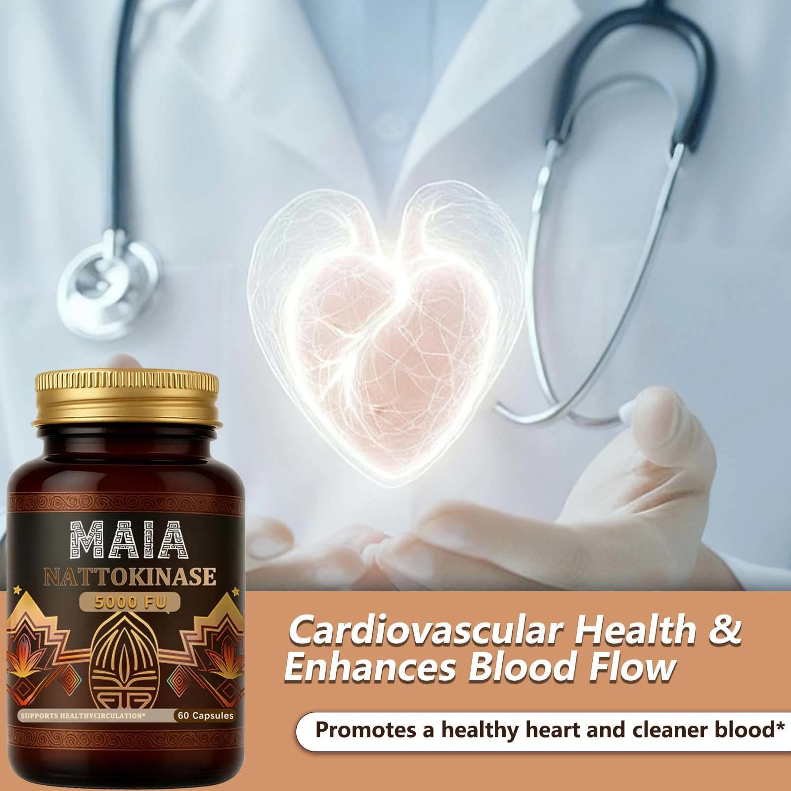 Bexelora Maia nattokinase capsules close-up highlighting high-potency formula
