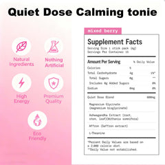 Bexelora Quiet Dose powder dissolving in water for a convenient calming drink