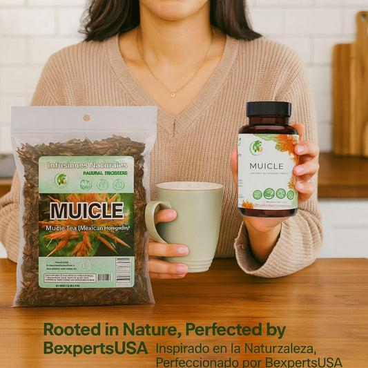 Muicle capsules Forte label close-up highlighting vegan and non-GMO purity.