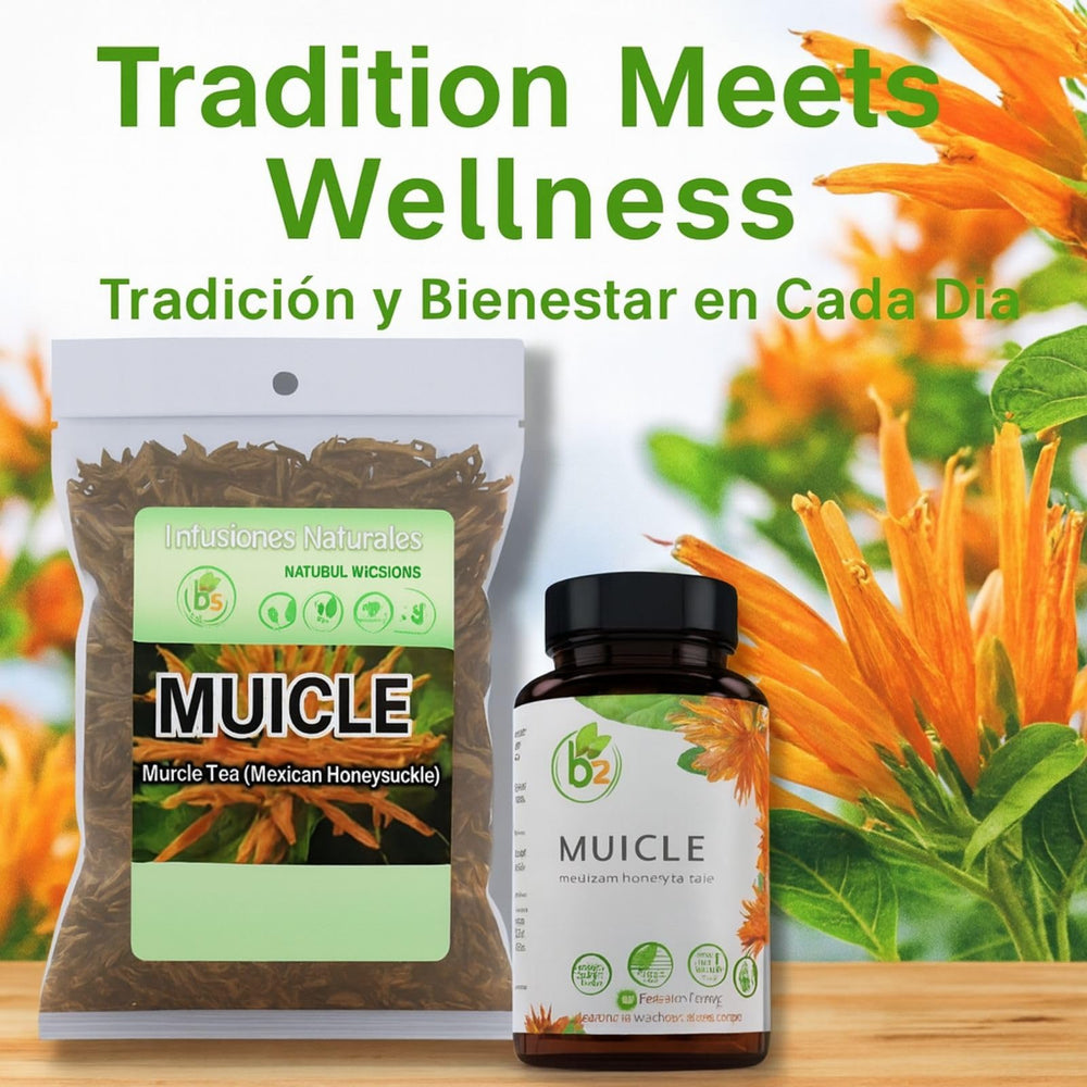Vegan, non-GMO certification badge on Muicle packaging.