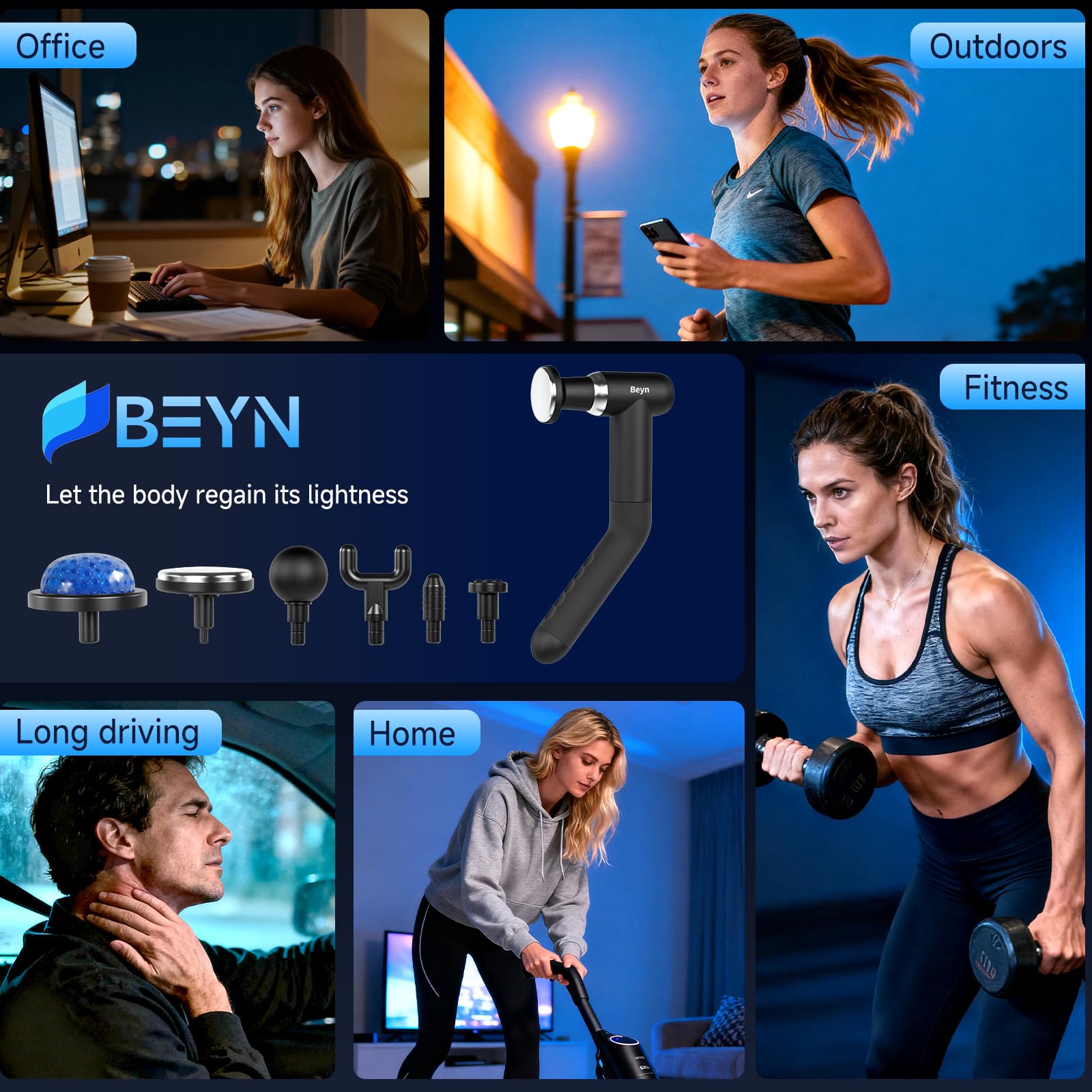 Beyn cold therapy head ready for a refreshing cold massage session.