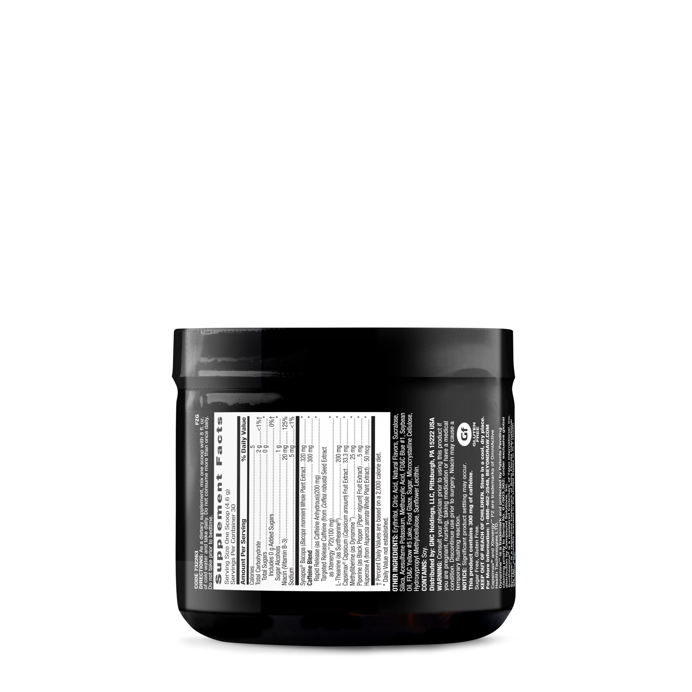 Beyond Raw Burn MF bottle angle showing gummy form for convenient daily energy.
