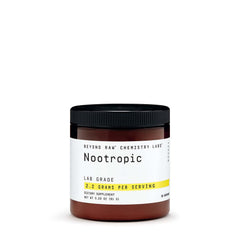 BEYOND RAW Chemistry Labs bottle shown, ready to mix for a customizable nootropic routine.