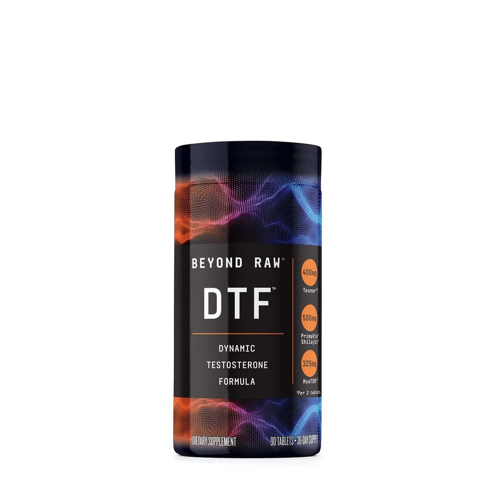 BEYOND RAW DTF Tesnor ingredient close-up on label