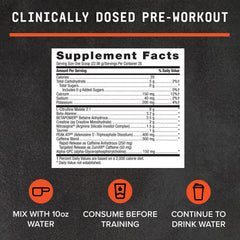 BEYOND RAW LIT AF bottle on shelf suggests daily pre-workout use.