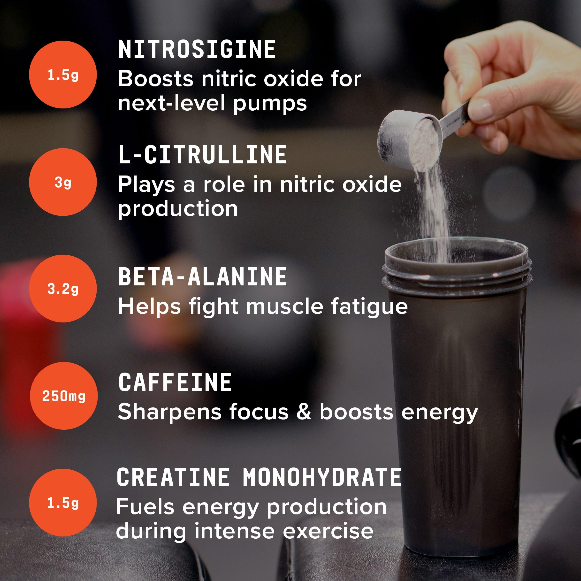 BEYOND RAW LIT AF glass with scoop illustrating pre-workout ritual.