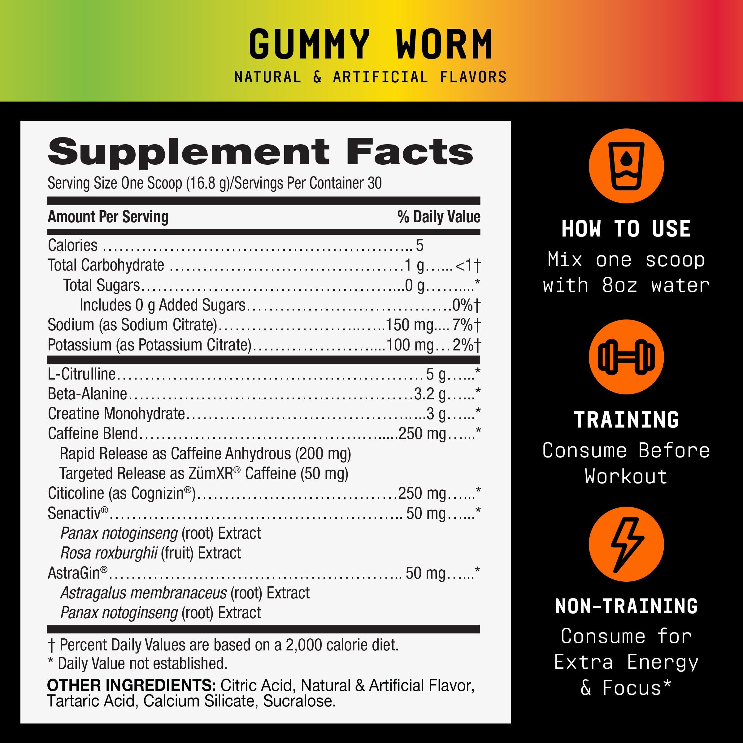 Beyond Raw LIT V2 label close-up highlighting key ingredients and energy