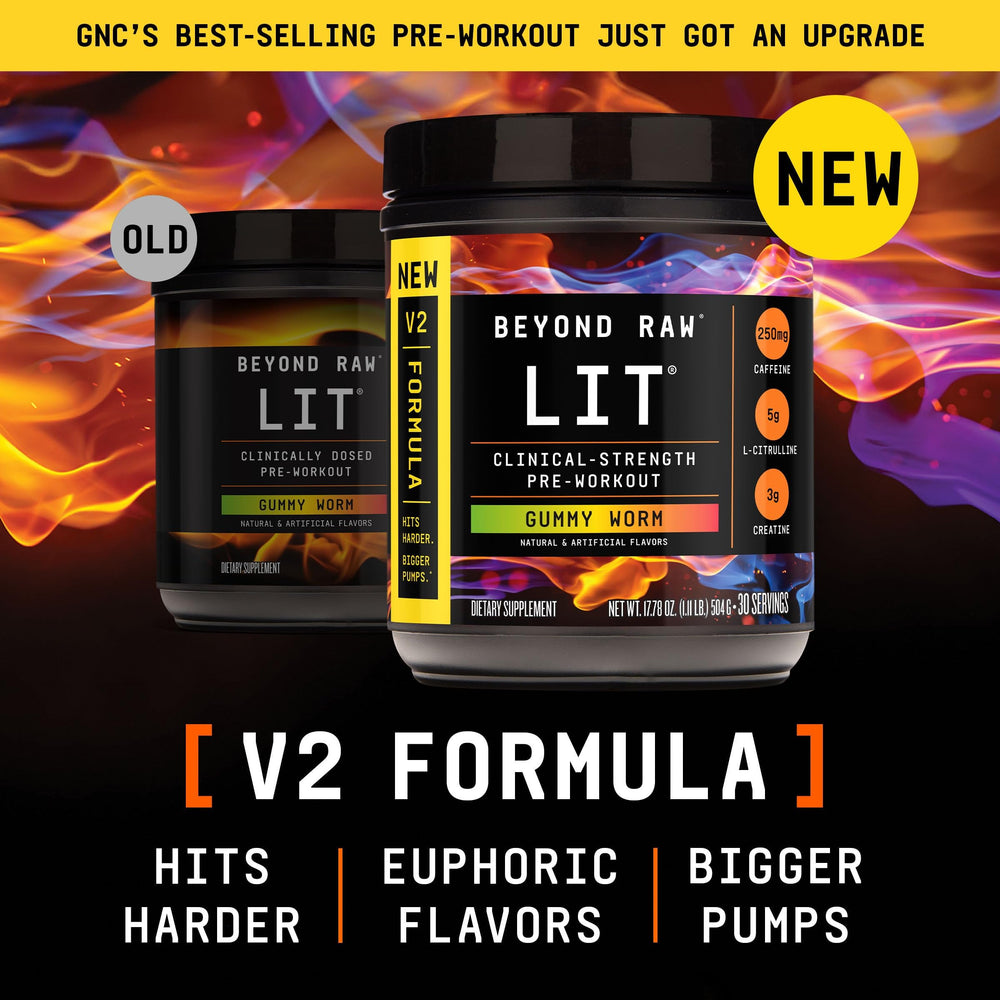 Beyond Raw LIT V2 serving scoop ready for precise pre-workout measurement