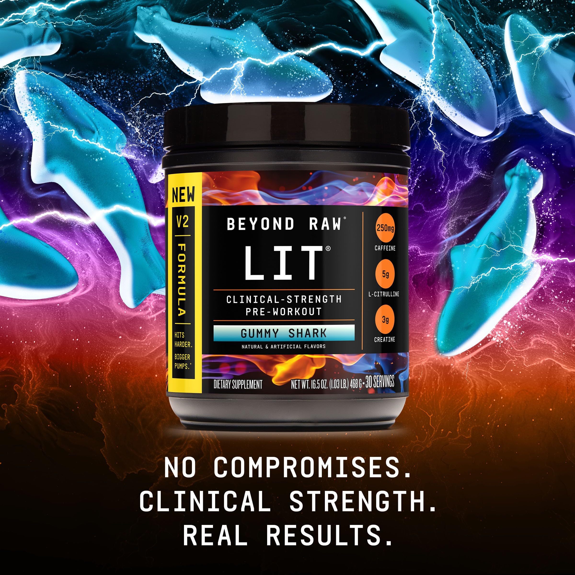 BEYOND RAW LIT V2 serving size and preparation for gym sessions