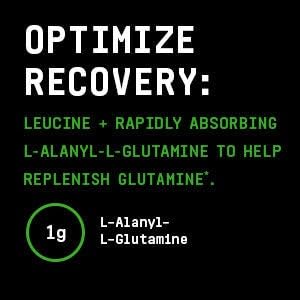 BEYOND RAW Precision Amino glass of water with mixed powder for refreshing hydration.