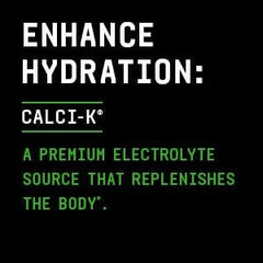BEYOND RAW Precision Amino powder dispensed into water for quick hydration.