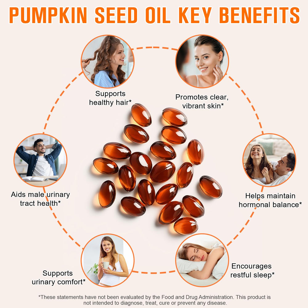 Beyxdu pumpkin seed oil capsules pile indicating a three-month supply.