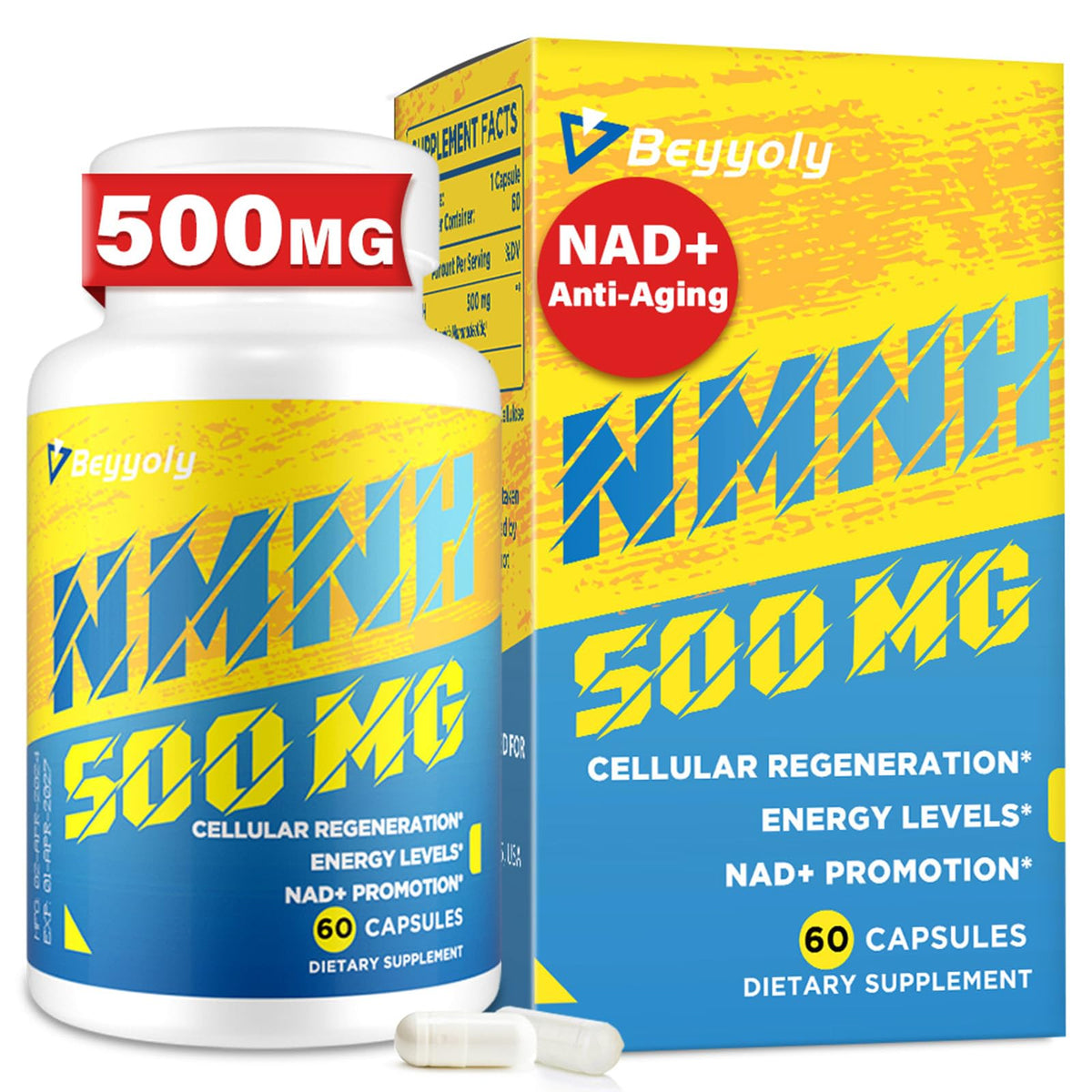 Beyyoly NMNH bottle front for daily NAD+ support