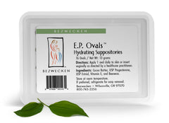Bezwecken E.P. Ovals packaging with 16 suppositories for menopause comfort