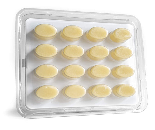 Bezwecken E.P. Ovals Plus DHEA oval close-up highlighting texture and ease of insertion for dryness