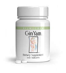 Bezwecken Gin Yam bottle front shows packaging and branding for menopausal support.