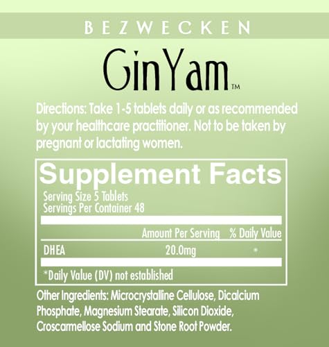 Bezwecken Gin Yam tablets closeup highlights small size for easy swallowing and digestion.