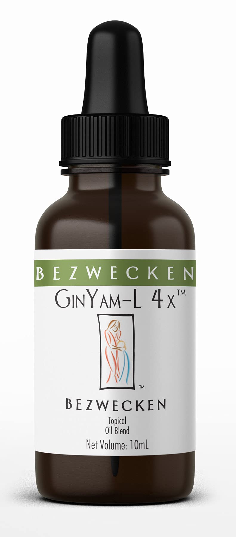 Bezwecken GinYam-L 4X topical oil blend bottle ready for shaking and dispersion