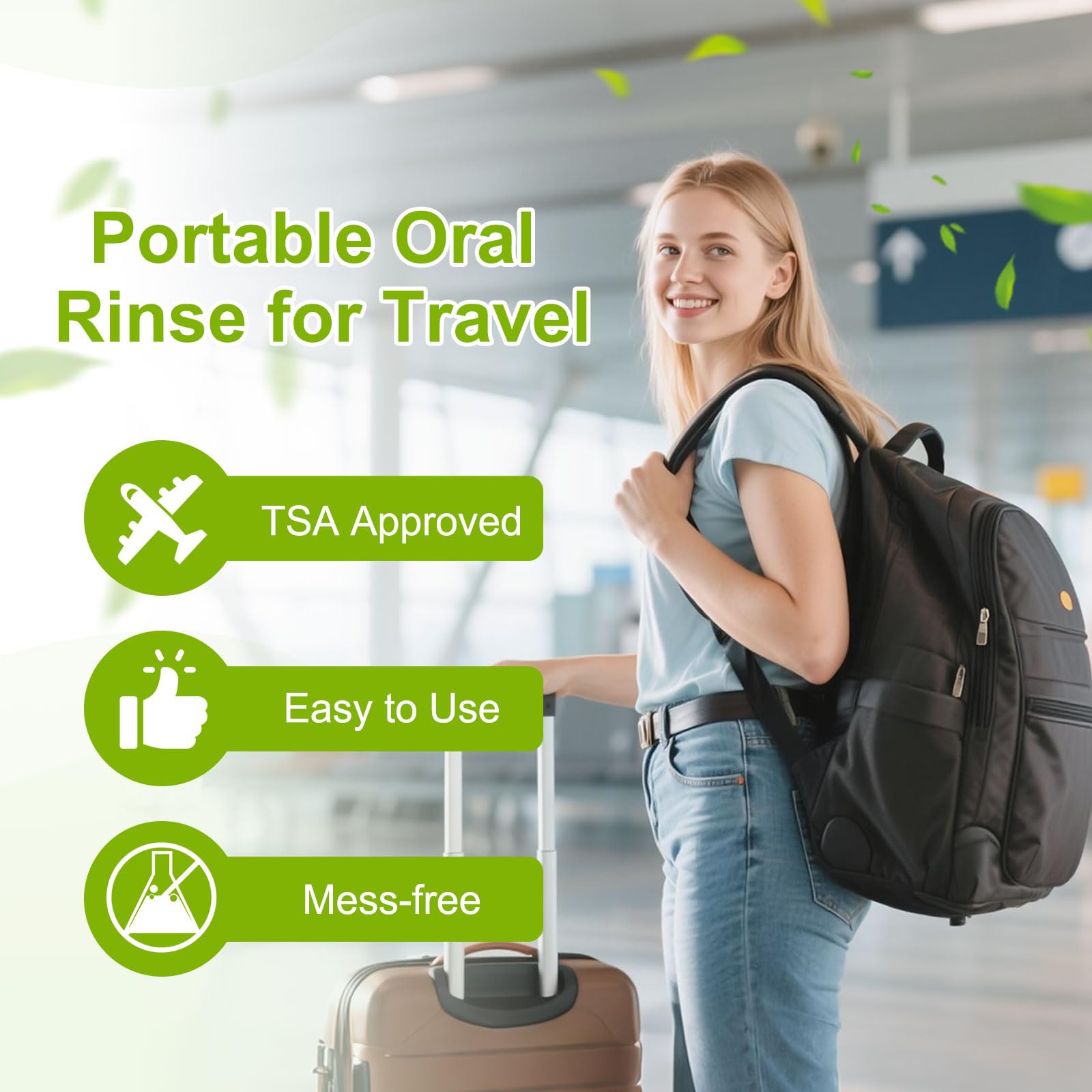 BFZMSLY hotel-room oral care kit with compact mouthwash.