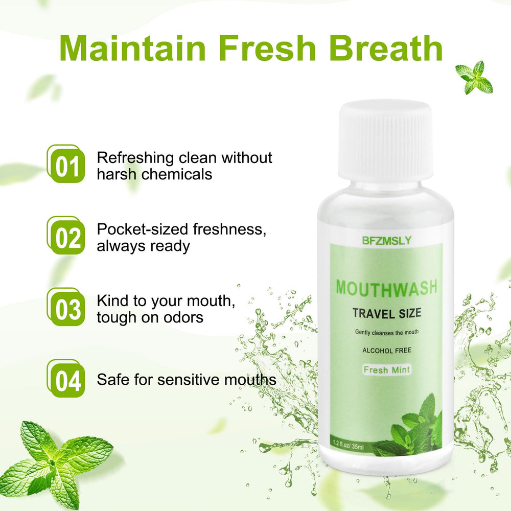 BFZMSLY mini mouthwash packaging ideal for travel kits.