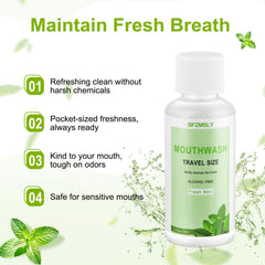 BFZMSLY mini mouthwash packaging ideal for travel kits.