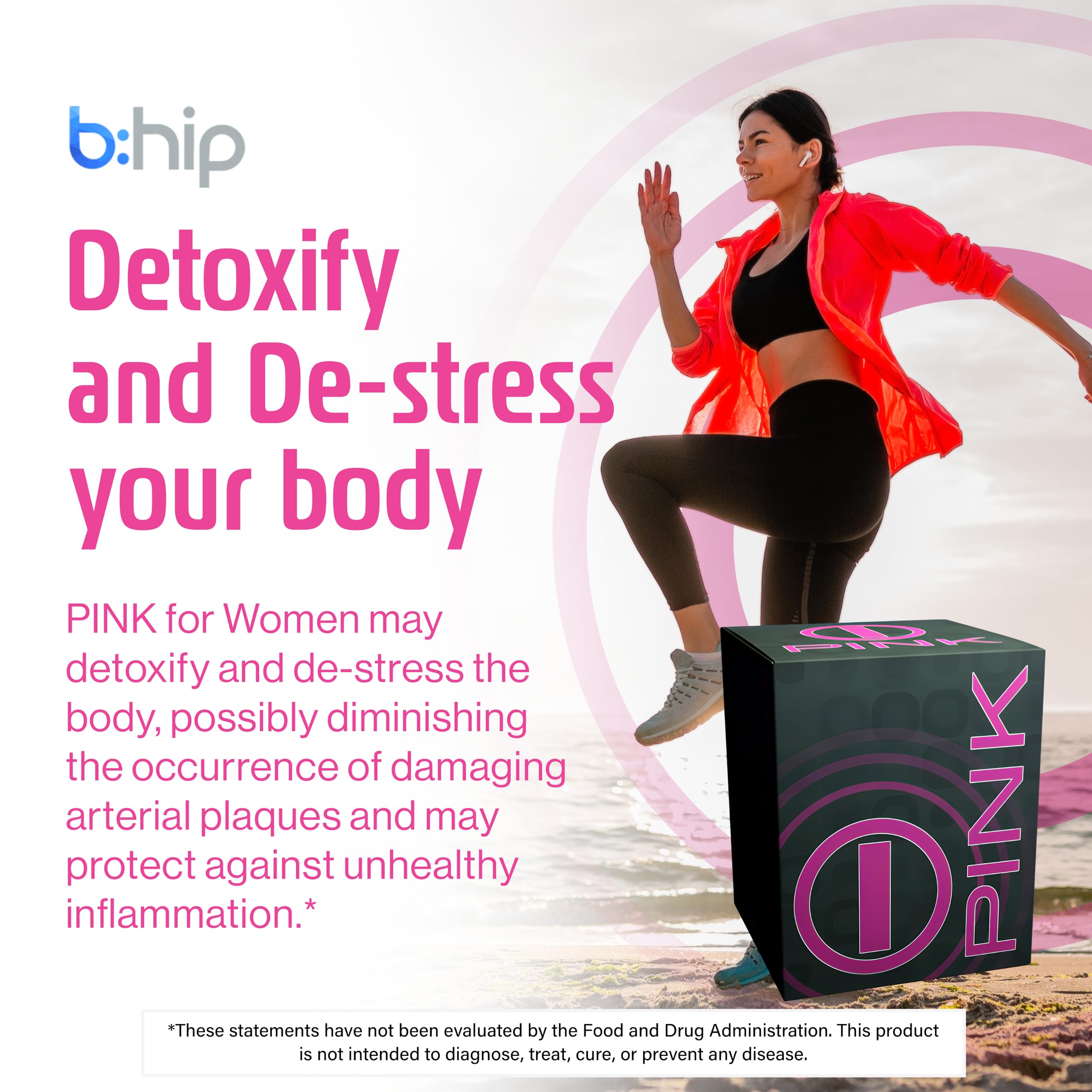 BHIP Pink for Women Alive packets offer on-the-go energy for busy days.