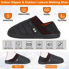BIAL heated slippers dual-control switch for personalized warmth.