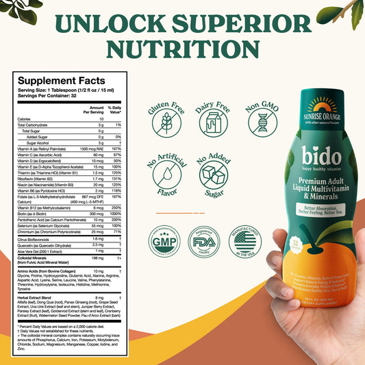 Bido daily dose spoon showing one tablespoon for easy energy support.