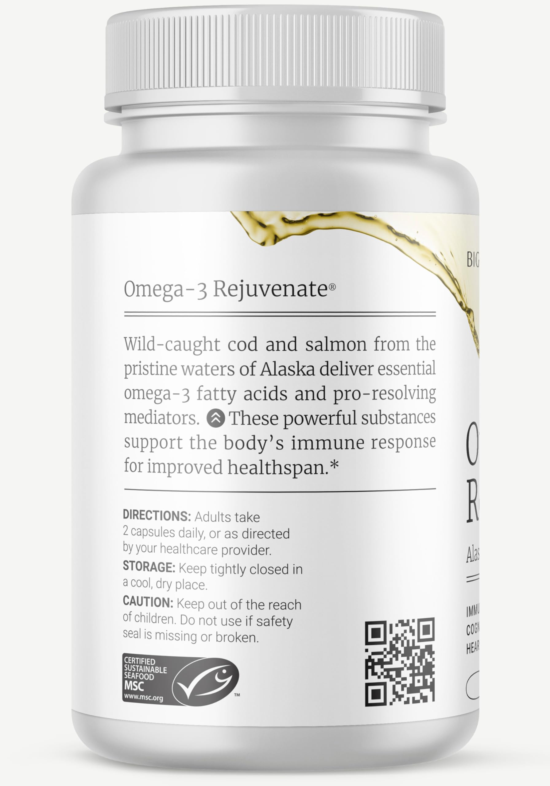 BIG BOLD HEALTH Omega-3 Rejuvenate origin in wild Alaskan sourcing map.