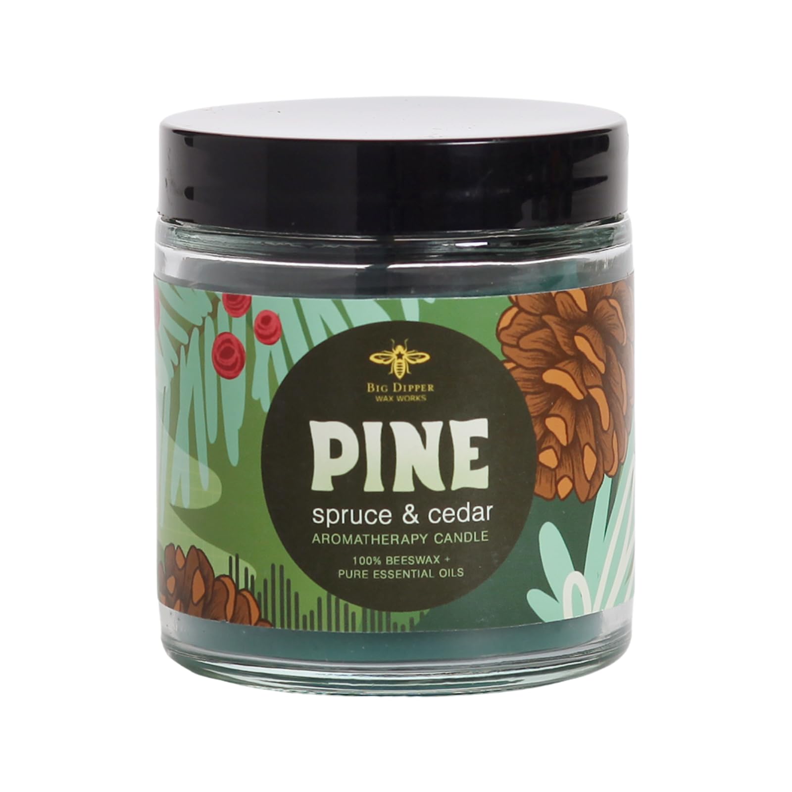 Big Dipper Wax Works Pine candle with spruce and fir notes for woodland calm.