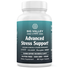 Big Valley Labs Holy Basil capsules close-up for calming focus