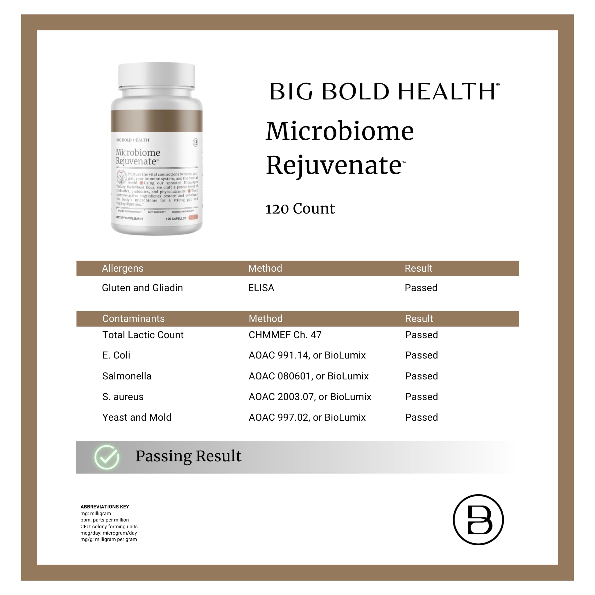 BIG BOLD HEALTH gluten-free label emphasizes accessible gut-friendly option.