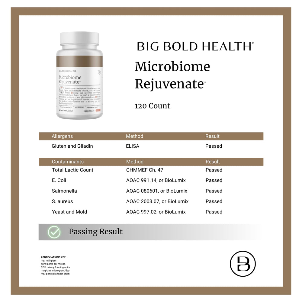 BIG BOLD HEALTH gluten-free label emphasizes accessible gut-friendly option.