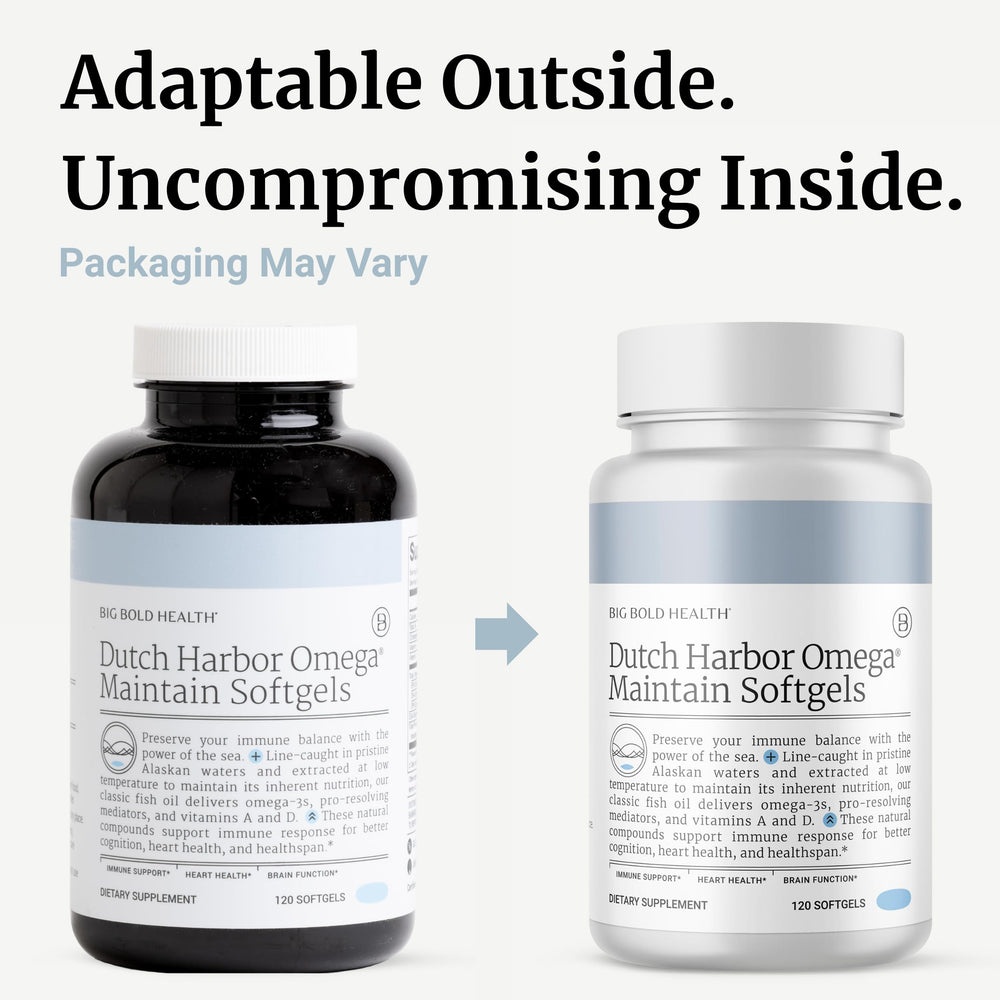 Two-month supply showcase of 120 BIG BOLD HEALTH softgels