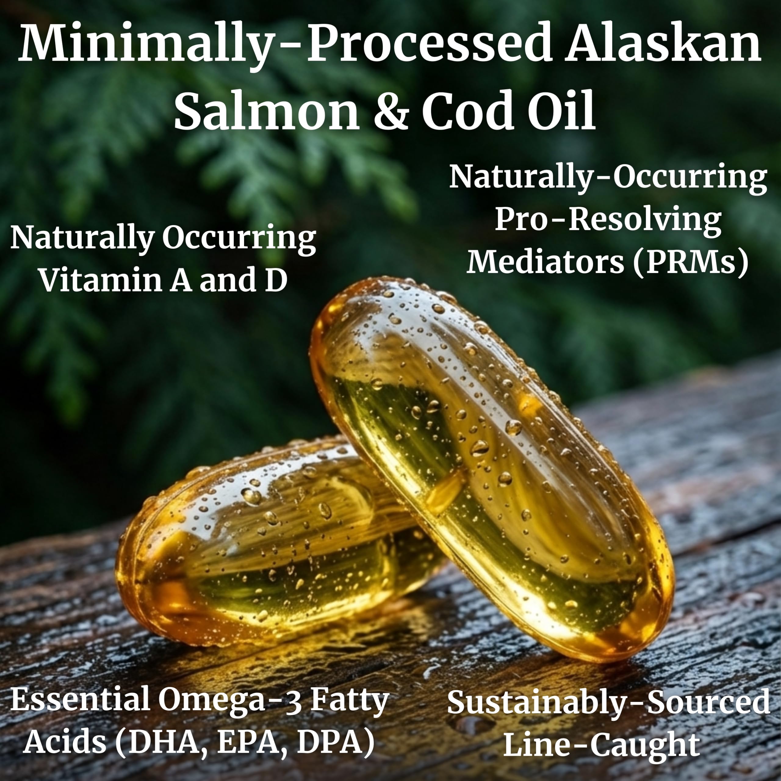 Big Bold Health Omega-3 Rejuvenate softgels close-up highlighting lemon flavor.