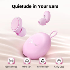 BIGOOD travel ear plugs pink handy on airplanes for quieter flights.