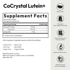 BIGVITA CoCrystal Lutein made-in-USA badge signaling quality and purity