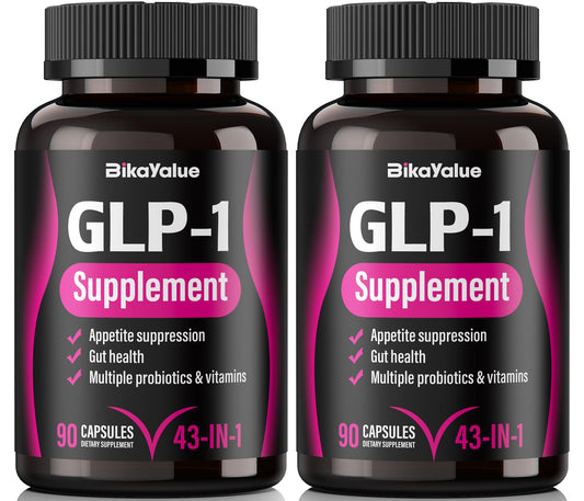 BIKAYALUE GLP-1 bottle front for gut wellness in daily routine