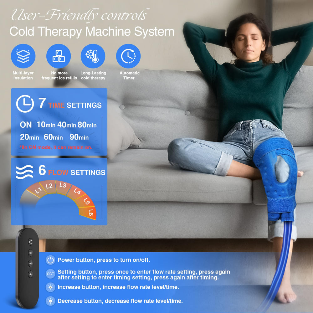 Bilinavy knee therapy pad with ergonomic fit for even ice distribution.