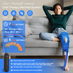 Bilinavy knee therapy pad with ergonomic fit for even ice distribution.