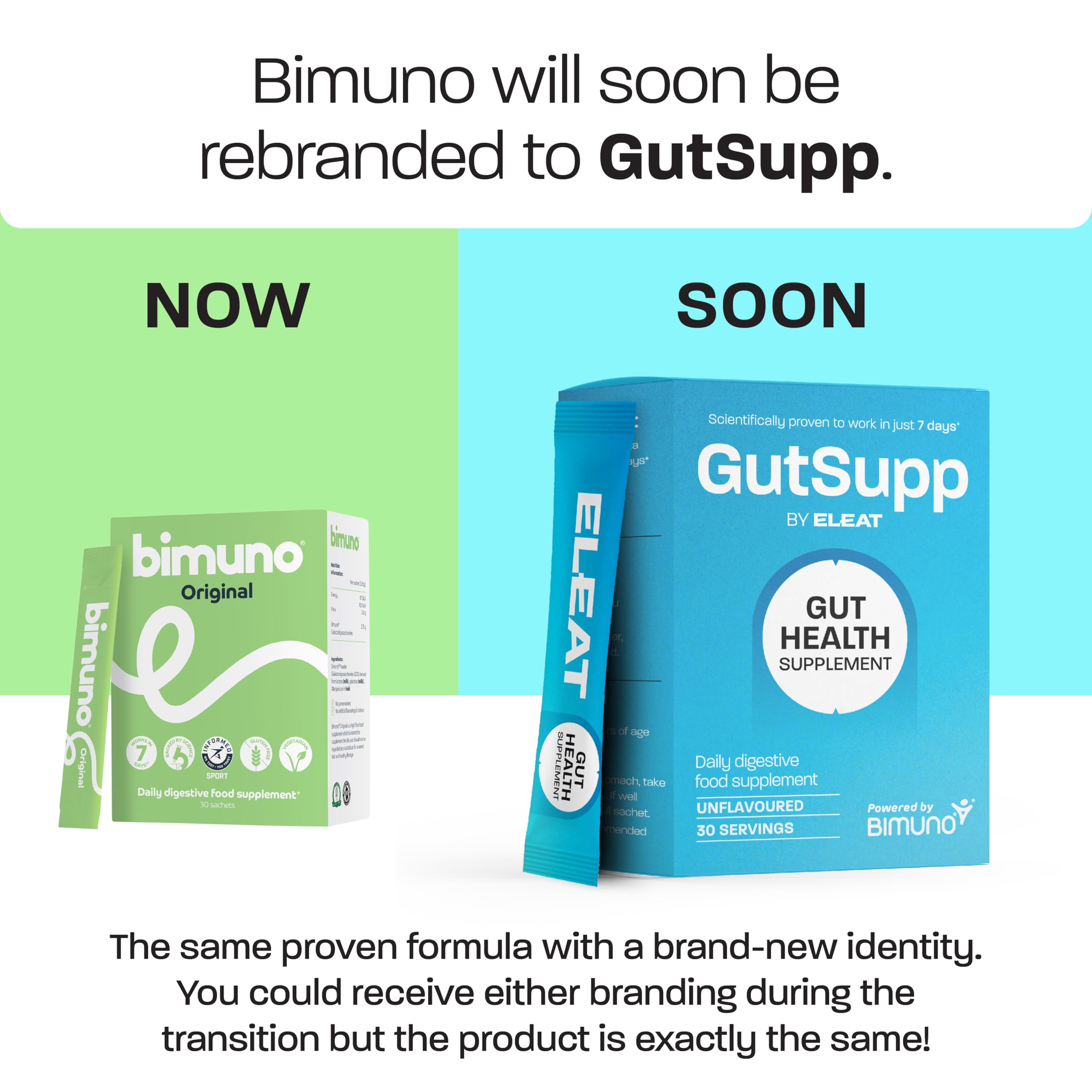 BIMUNO tasteless powder dissolves easily into a drink