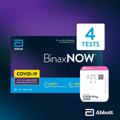 BinaxNOW foam-tipped swabs arranged for quick sample collection at home