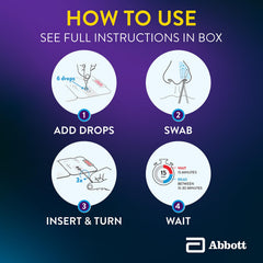 BinaxNOW instructions shown for straightforward, do-it-yourself testing at home