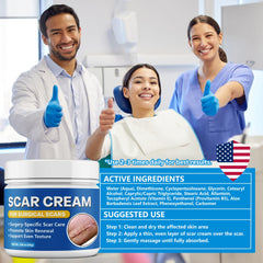 Bingbrofam Scar Cream application routine image illustrating twice-daily care for improved appearance