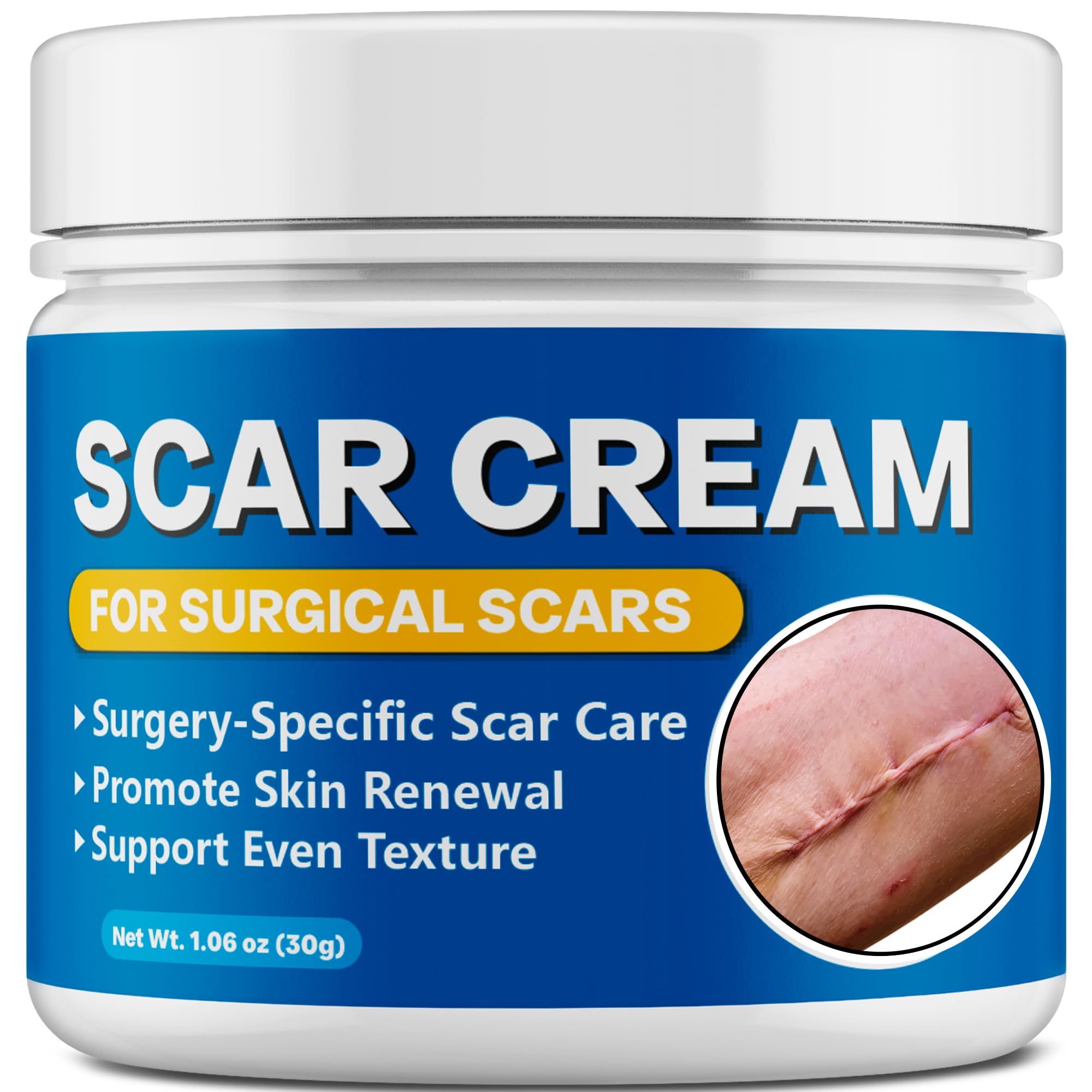 Bingbrofam Scar Cream bottle showcasing post-surgical scar care for smoother texture