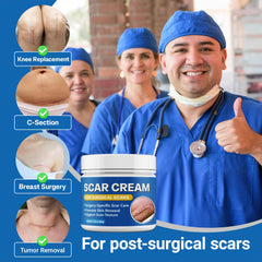 Bingbrofam Scar Cream closeup silicone highlights gentle, quick-absorb formula for sensitive skin
