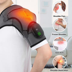 BINGONE heated shoulder wrap worn on shoulder for flexible comfort