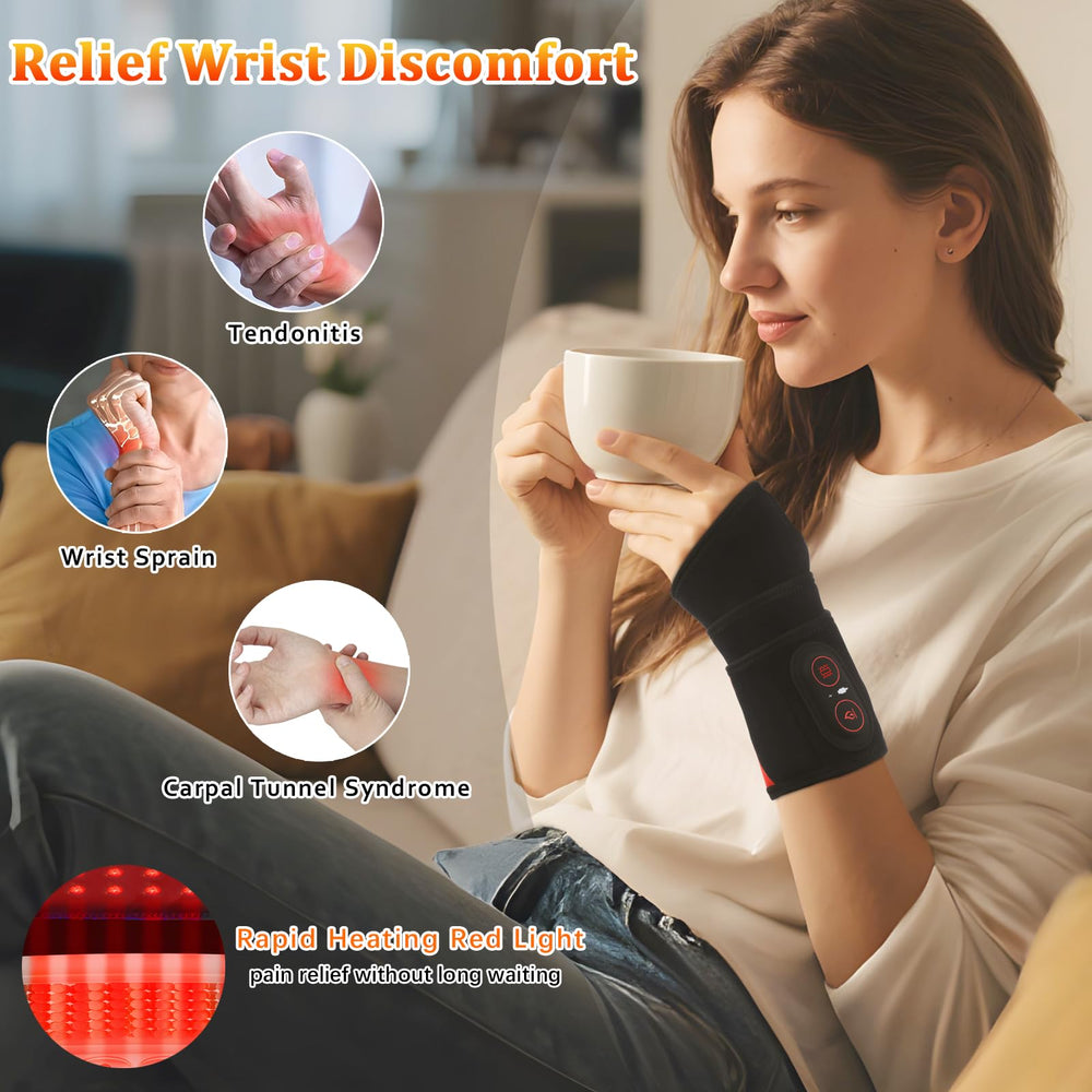 BINGONE wrist massager with breathable strap side view