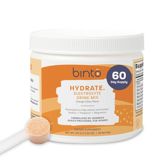 Binto Hydrate citrus powder enhances daily hydration with a sugar-free formula.
