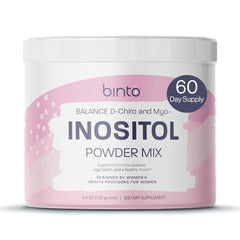 Binto Inositol Powder Mix bottle ready for daily hormone support.